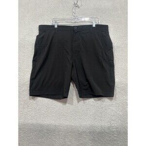 Men's Denali Technical Flat Front Stretch Relaxed Shorts Size 38 Black